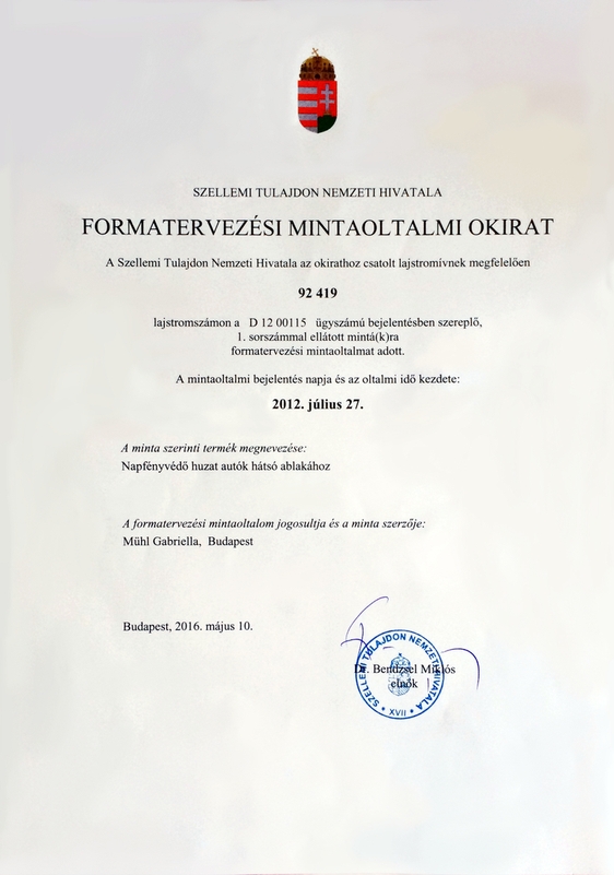 Formatervezési mintaoltalom Formatervezési mintaoltalom